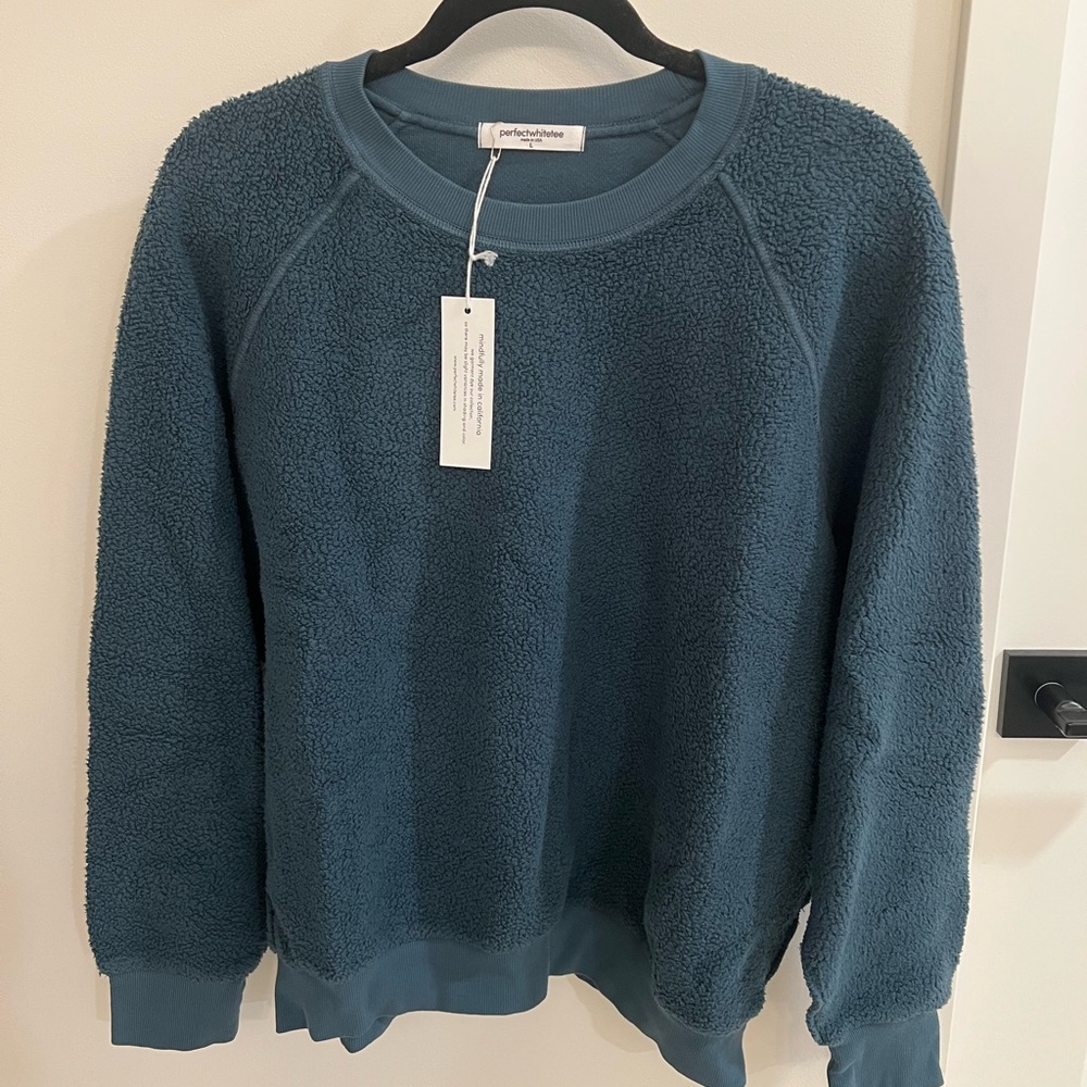 Perfectwhitetee Ziggy reverse fleece sweatshirt